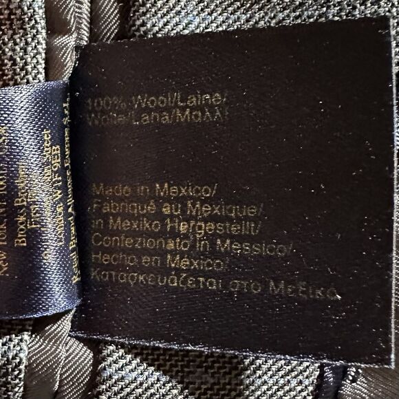 Brooks Brothers Mens Blazer 43 R Gray Glen Plaid Fitzgerald Fit Wool Sport Coat - Picture 6 of 14